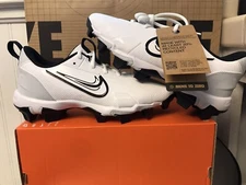 Nike YOUTH kids Baseball FORCE TROUT 9 KEYSTONE BG cleat WHITE fb9731-100 - 5.5Y