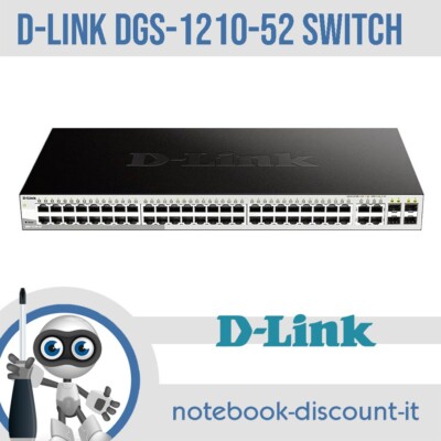 D-Link DGS-1210-52 PoE Switch 52 Port Gigabit 10/100/1000 + 4 SFP Grade B
