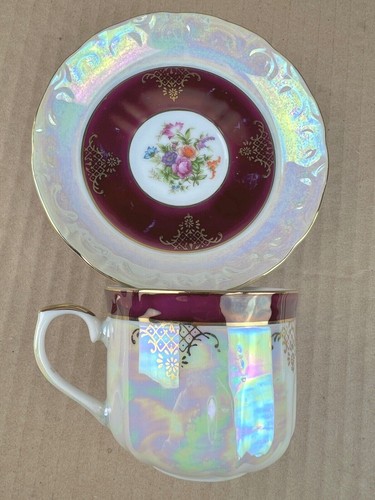 Fresh China Floral Hand Painted Japan Coffee Tea Cup & Saucer Set - Picture 3 of 7