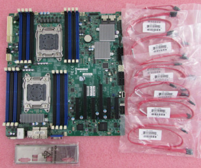 Supermicro X9DR7-LN4F-JBOD LGA2011 Dual CPU C602 ATX Motherboard w/ I/O & Cables