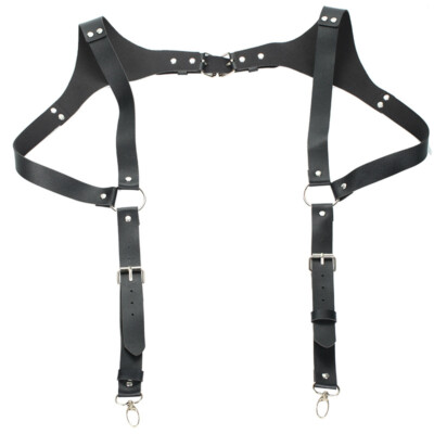 Men's Leather Bracers Harness Suspender Belts Woodland Gatherer BNPL Brown