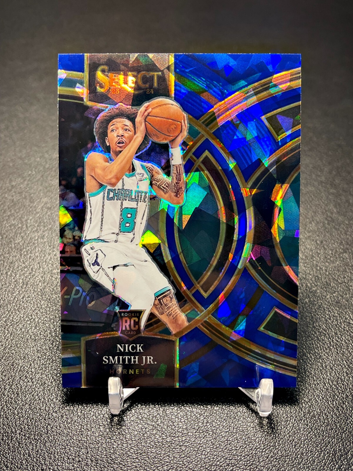 2023-24 Panini Select - Premier Level #119 Nick Smith Jr. (RC) Blue Ice Rookie