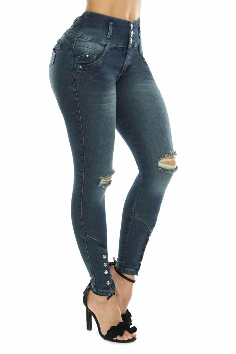 KIWI JEANS pantalones colombianos cintura alta Levantacola 4107 eBay
