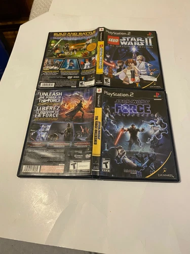 Lego Star Wars II & Star Wars Force Unleashed Lot Bundle Sony PlayStation 2 PS2