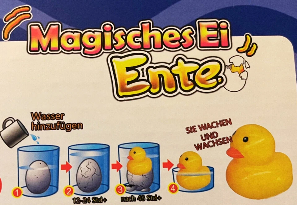 Magisches Ei Ente, schlüpft und wächst, zufällige Farbe - Bild 2 von 2
