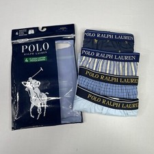 Polo Ralph Lauren Boys XS 4-5 Woven Cotton Boxers Underwear 4 Pair
