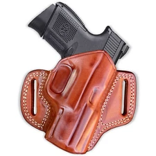 Leather OWB Pancake Holster Fits, FNH FNS-40C Compact 3.6'' Barrel #1625#