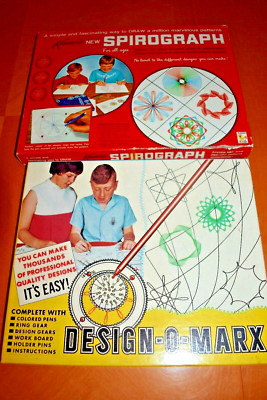 lot of 2 60s Kenner Spirograph 401 & 50s Design O Marx Marx Toys complete