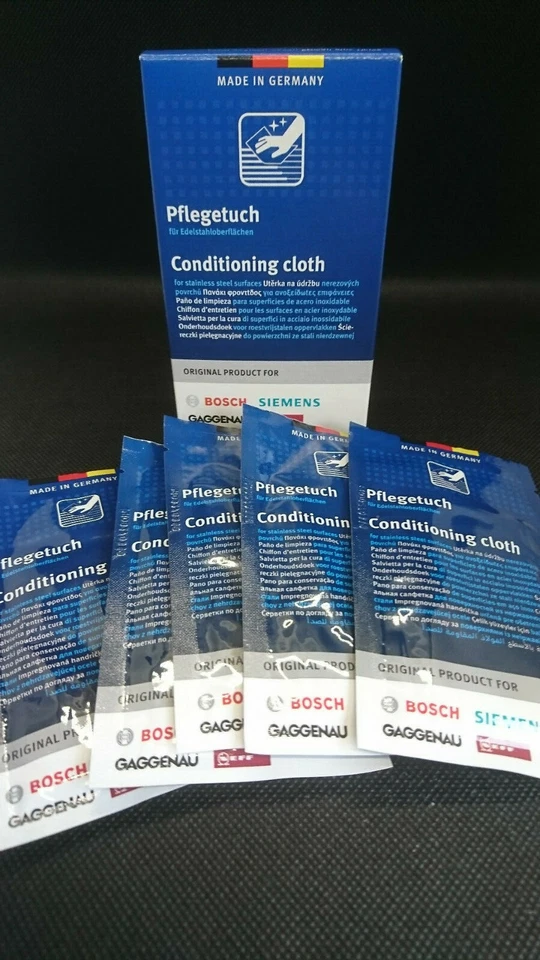 PMS BSH Bosch Neff Pflegetuch Pflegetücher Edelstahloberflächen AEG Siemens 5er