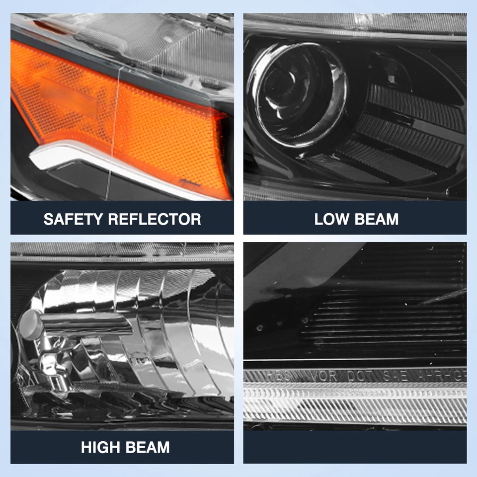 Par de montaje de faros negros de xenón HID para sedán Acura TL 09-14 2009-2014 Foto 2 de 4