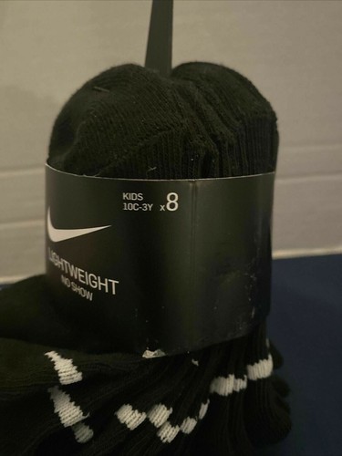 6 Pairs Nike Jordan Kids QUARTER CREW SOFT BLACK Socks Shoe 10C-3Y 3Y-5Y 5Y-7Y - Picture 6 of 32
