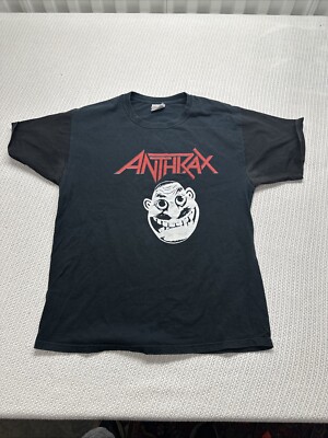 Vintage Anthrax Notman Metal Thrashing Mad T-Shirt Black