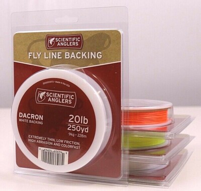 Scientific Anglers Dacron Fly Line Backing 250 yards 20 lbs ORANGE YELLOW WHITE