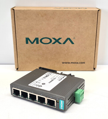 MOXA EDS-205 V2.1.2 ~ 5-Port Industrie Ethernet Switch RJ45 Input 24 V DC    NEU