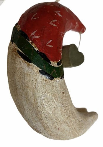 Weihnachten Weihnachtsmann Mond Holz handbemalt Weihnachtsschmuck Mittlerer Westen Importeure - Bild 4 von 6