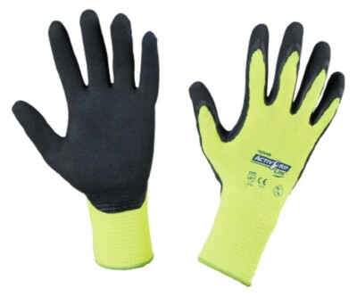 Kerbl 297272 ActivGrip Lite Gr. 8/M gelb TOWA Latexbeschichtung Handschuhe