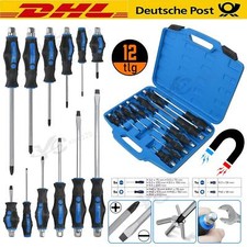 Schraubendreher Schraubenzieher Set 12TLG KREUZ+ SCHLITZ Werkzeug Set im Koffer