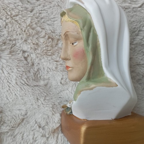 Jesus u. Maria Mutter Gottes Heiligenfigur Statue Büsten HANDBEMALT EINZELSSTÜCK - Bild 7 von 7