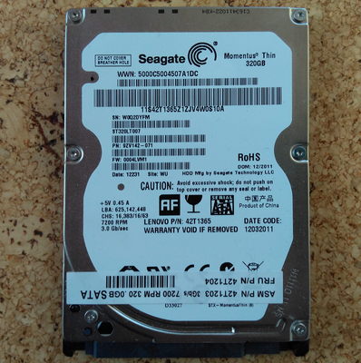 Seagate Momentus Thin ST320LT007 320GB, intern, 7200RPM