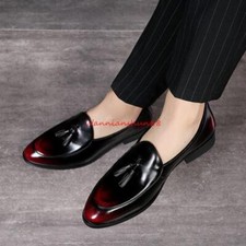 Men Tassels Slip on Loafers Oxfords Business Hairdresser Party Dress Shoes