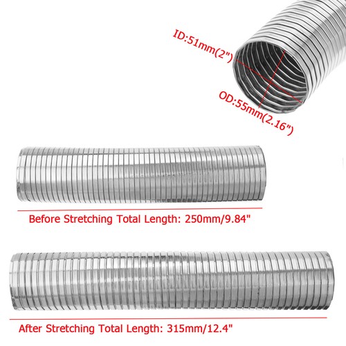 Universal Exhaust Pipe Stainless Steel Polylock Flexible Tube Repair Any Size - Picture 10 of 10