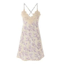 Zimmermann Halliday Swing Mini Dress | Lilac Floral, Linen, Lace Trim, Backless