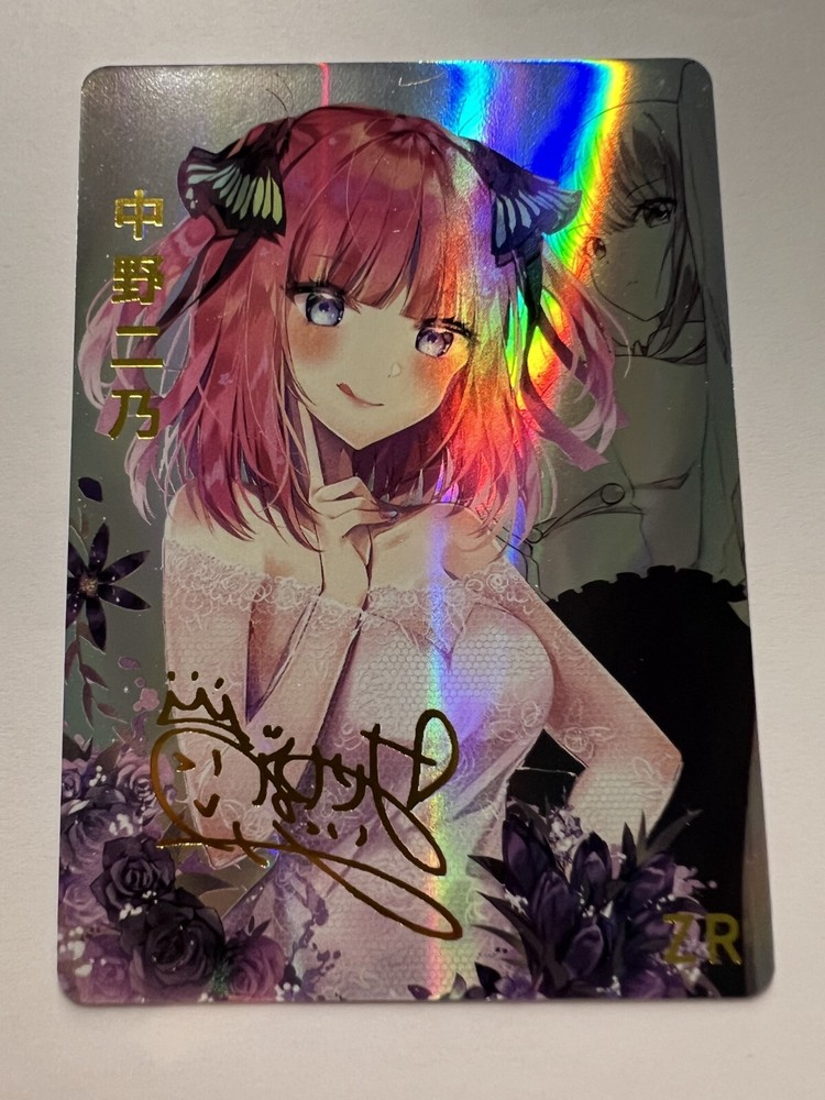 NINO NAKANO Quintuplets GODDESS STORY SIGNED ZR Anime Waifu Card