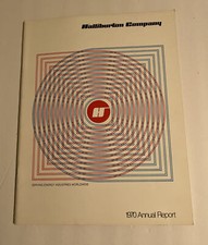1970 Halliburton Company Oil Co Annual Report / Oilfield Oil Energy / Vintage