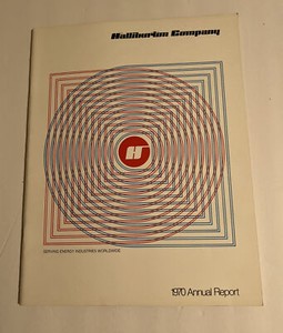1970 Halliburton Company Oil Co Annual Report  / Oilfield Oil Energy / Vintage
