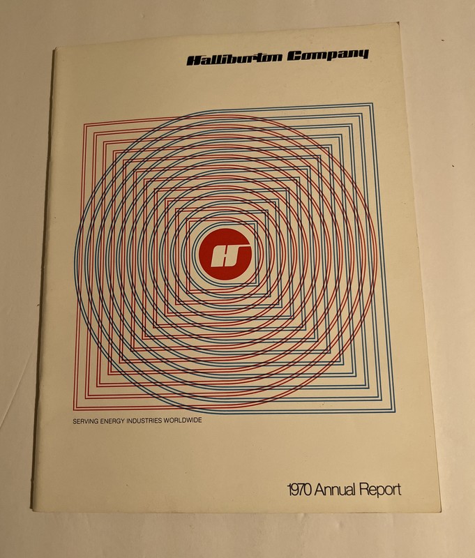 1970 Halliburton Company Oil Co Annual Report  / Oilfield Oil Energy / Vintage