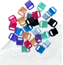 USB C Dust Plug Covers 28 Pack Colorful Anti Dust Caps with Cleaning Cloth Set