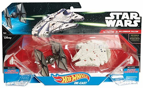 Hot Wheels Star Wars The Force Awakens Tie Fighter Vs.Millennium Falcon 2-Pack-image