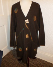 Living Out Loud By Mia Wool Aubergine Brown "a" Coat Size M