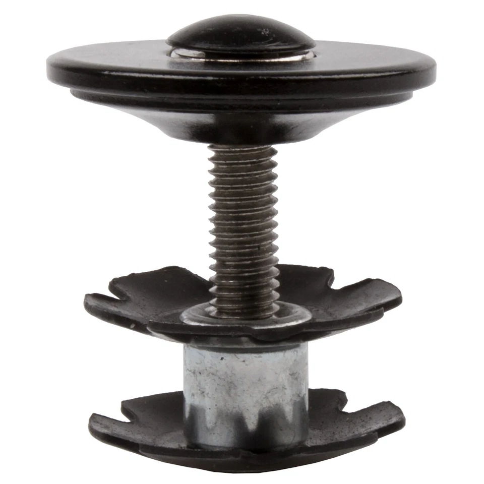 M-WAVE Ersatzteile für AHEAD-Steuersatz Kralle/Alu- Kappe/Schraube 1.1/8", schwarz