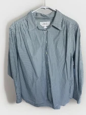 The Great Women’s  The Society Top Size 2 NWT 100% Cotton Green Striped