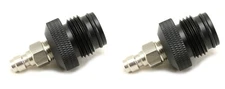 (2) PAINTBALL REMOTE MALE ADAPTER PLUG AIR HOSE ASA STAINLESS STEEL FITTING 