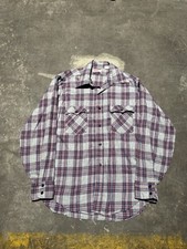 Vintage Levis Western White Tab Button Down Shirt Rockabilly Men Large USA MADE