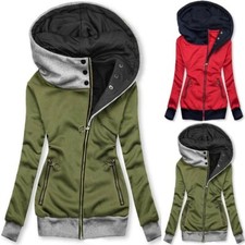 Women Outwear Winter Warm Hooded Coat Windproof Polyester Parka Jacket Trench