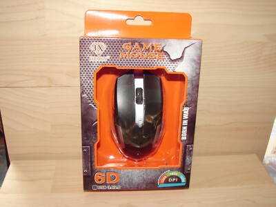 JX JEXIN GAME MOUSE 6D SCHWARZ/SILBER USB 3:0/2:0  DPI 1600 IN ORI VERPACKUNG