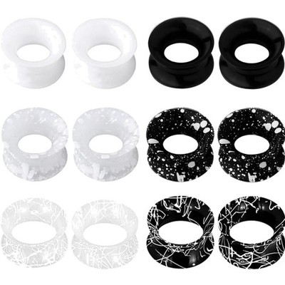 Silikon Tunnel Set, Ohr Expander, 3-20mm, Doppelt Flared, Ohrringe, Mehrfarbig