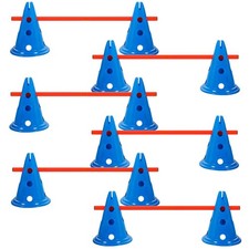 Dog Agility Hurdle Cone Set Dog Agility Course Backyard Set with Height Adjus...