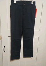  Chaps Boys Flat Front Blue Stretch Modern  Fit Casual uniform Pants Size 14 R  