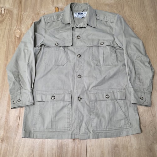 Tilley, Vintage Tilley Endurables Safari Jacket Men's Sz L Khaki Field Coat Canada