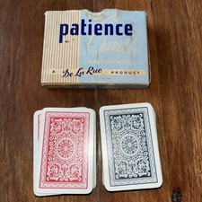De La Rue small  vintage playing cards Double Set Patience. Complete