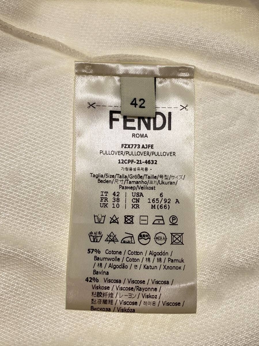 FENDI knit sweater (thin 42 cotton White FZX773 AJFE Used | eBay