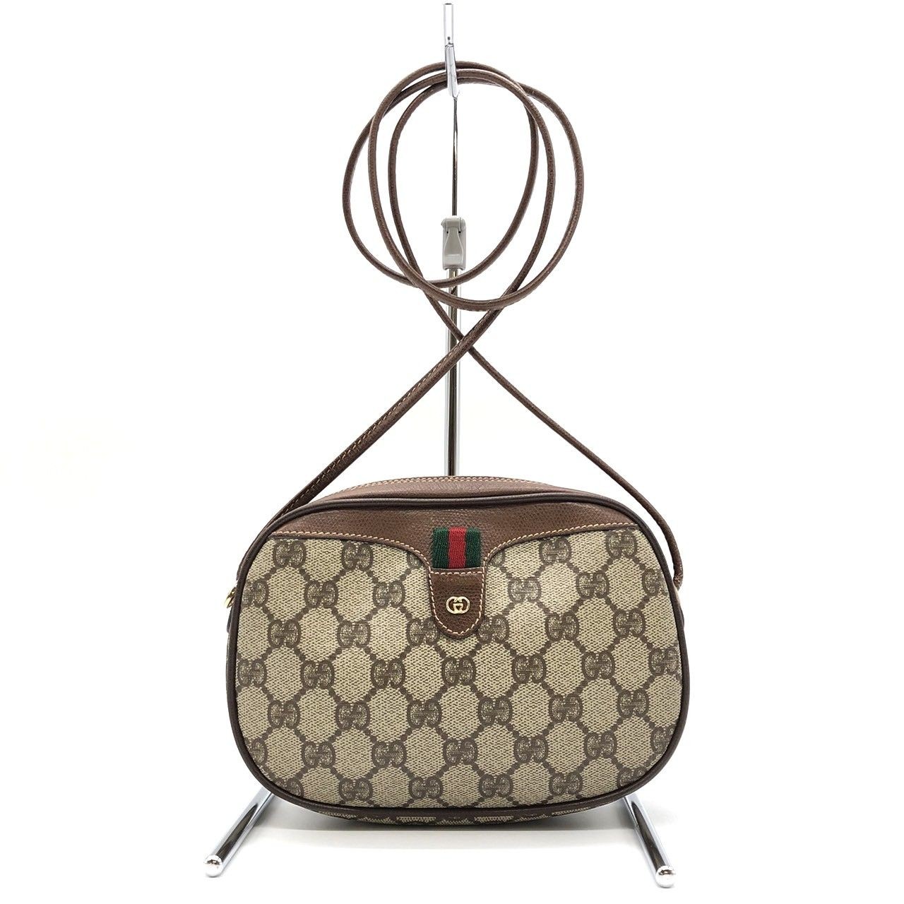 GUCCI Old Gucci 007 754 6112 Shoulder Bag GG Canvas Leather Brown Sherry Japan thumbnail 22