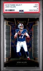 2018 PANINI SELECT #24 JOSH ALLEN ROOKIE RC PSA 9