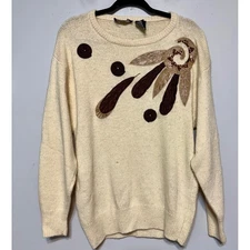 Vintage Quiet Luxury Silk-Angora Sweater Medium Desertcore Gallery Girl Neutral