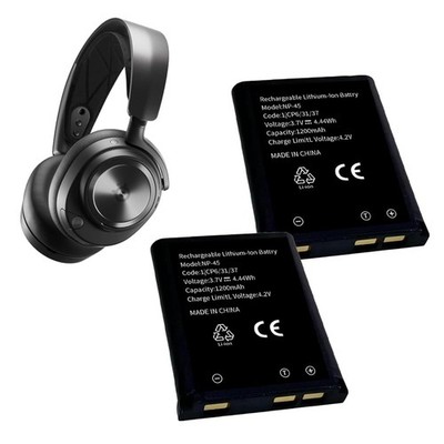2PCS NP-45 Battery, with Steelseries Headset Battery for Arctis Nova Wireless...