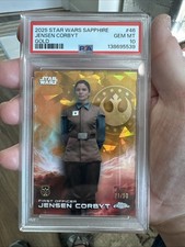 2025 STAR WARS SAPPHIRE #46 JENSEN CORBYT /50 GOLD POP 1 PSA 10